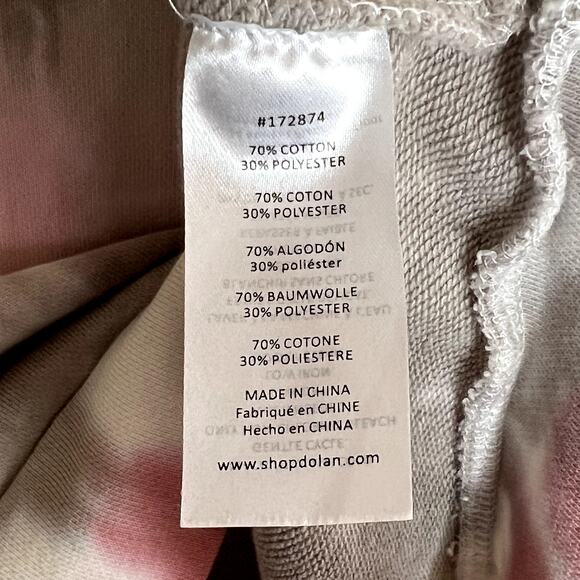 Dolan LCC Kendall Long Sleeve Tie Dye Pullover Sweatshirt Pink Taupe Women Small - Picture 13 of 14